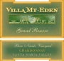 Villa Mt. Eden Grand Reserve Chardonnay 2001 Front Label