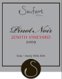 Seufert Winery Zenith Vineyard Pinot Noir 2009 Front Label