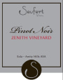 Seufert Winery Zenith Vineyard Pinot Noir 2012 Front Label