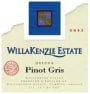 WillaKenzie Estate Pinot Gris 2001 Front Label