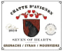 Seven of Hearts Chatte dAvignon Grenache Syrah Mourvedre 2010 Front Label