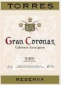 Familia Torres Gran Coronas Cabernet Sauvignon 1998 Front Label