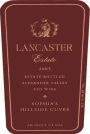 Lancaster Sophia's Hillside Cuvee 2005 Front Label