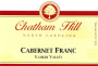 Chatham Hill Cabernet Franc 2012 Front Label