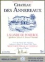 Chateau des Annereaux  2000 Front Label