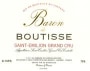 Baron de Boutisse St. Emilion 2000 Front Label