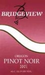 Bridgeview Pinot Noir 2001 Front Label