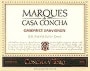 Concha y Toro Marques de Casa Concha Cabernet Sauvignon 2001 Front Label