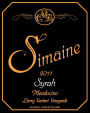 Simaine Cellars Larry Venturi Syrah 2011 Front Label