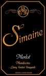 Simaine Cellars Larry Venturi Merlot 2010 Front Label