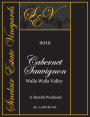 Sinclair Estate Vineyards Cabernet Sauvignon 2012 Front Label