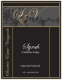 Sinclair Estate Vineyards Syrah 2009 Front Label