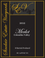 Sinclair Estate Vineyards Merlot 2012 Front Label