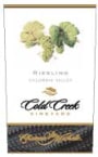 Chateau Ste. Michelle Cold Creek Vineyard Riesling 2002 Front Label