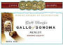 Gallo of Sonoma Merlot 2001 Front Label