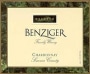 Benziger Reserve Chardonnay 2000 Front Label