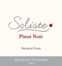 Soliste Cellars Sonatera Vineyard T Block Pinot Noir 2009 Front Label