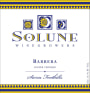 Solune Winery Barbera 2013 Front Label