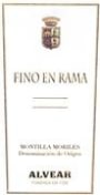 Alvear Fino En Rama (375ML Half-bottle) 1998 Front Label