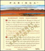 Paringa Cabernet Sauvignon 2002 Front Label