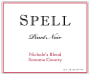 Spell Estate Nichole's Blend Pinot Noir 2013 Front Label