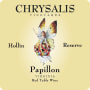 Chrysalis  Papillon Hollin Reserve 2013 Front Label