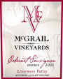 McGrail Vineyards and Winery Reserve Cabernet Sauvignon 2005 Front Label