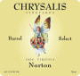 Chrysalis  Barrel Select Norton 2008 Front Label