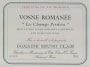 Bruno Clair Vosne Romanee Champs Perdrix 2000 Front Label