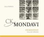 CK Mondavi Willow Springs Chardonnay 2013 Front Label