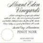 Mount Eden Vineyards Estate Pinot Noir 1999 Front Label
