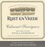 Rust en Vrede Estate Cabernet Sauvignon 1998 Front Label