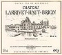 Chateau Larrivet Haut-Brion Blanc 2000 Front Label
