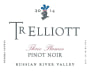 T R Elliott Three Plumes Pinot Noir 2014 Front Label