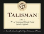 Talisman Wines Weir Pinot Noir 2012 Front Label