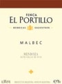 Portillo Malbec 2001 Front Label