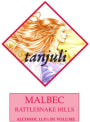 Tanjuli Malbec 2008 Front Label