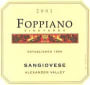 Foppiano Sangiovese 2001 Front Label