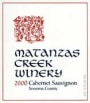Matanzas Creek Cabernet Sauvignon 2000 Front Label