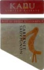 Kanu Cabernet Sauvignon Stellenbosch 1999 Front Label