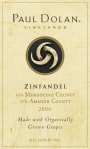 Paul Dolan Vineyards Zinfandel 2006 Front Label