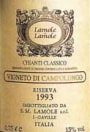 Lamole di Lamole Chianti Classico Vigneto di Campolungo Riserva 1999 Front Label
