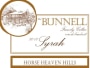 The Bunnell Family Cellar Syrah 2010 Front Label