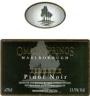 Omaka Springs Pinot Noir Reserve 2001 Front Label