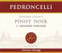Pedroncelli Frank Johnson Vineyard Pinot Noir 2001 Front Label
