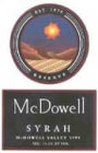 McDowell Estate Syrah 1999 Front Label
