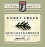 Corey Creek Gewurztraminer 2001 Front Label