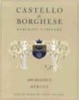 Castello di Borghese Merlot 2000 Front Label