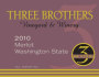 Three Brothers Vineyard and Winery Merlot 2010 Front Label