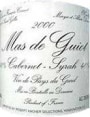 Mas de Guiot Cabernet/Syrah 2001 Front Label